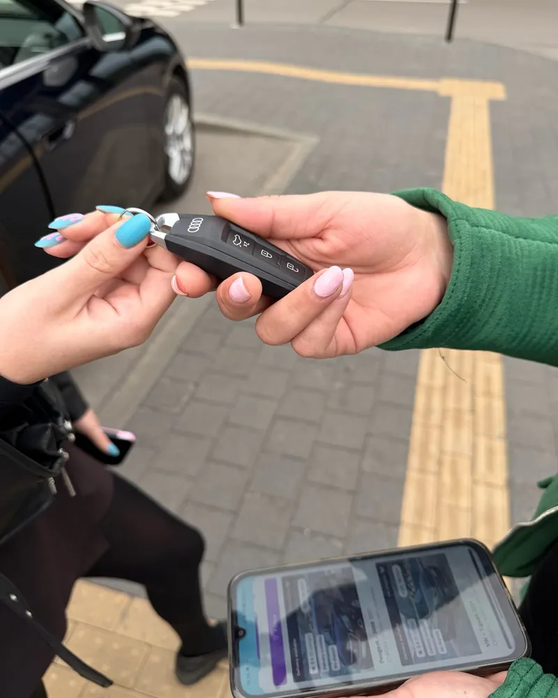 Afhentning af en WoopDrive-bil i Vilnius
